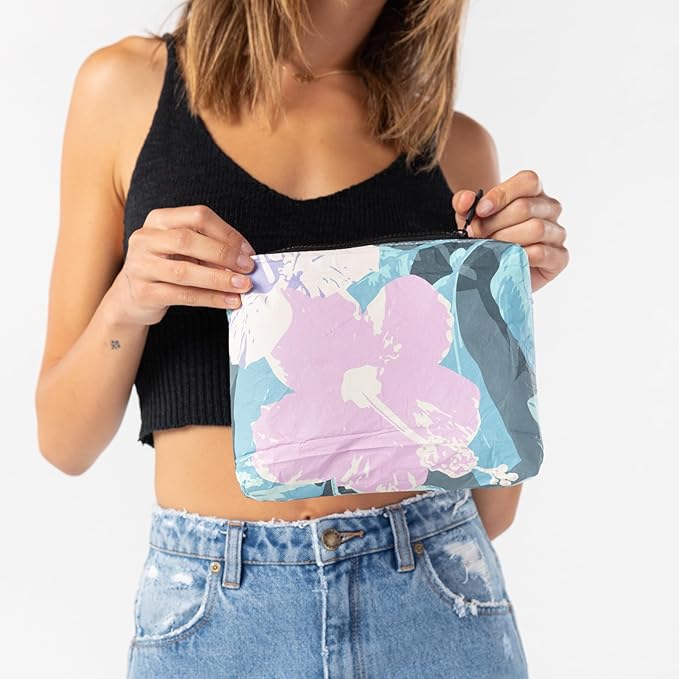 ALOHA Collection Small Pouch | Lightweight, Packable, and Splash-Proof Makeup Pouch | Easy to Clean