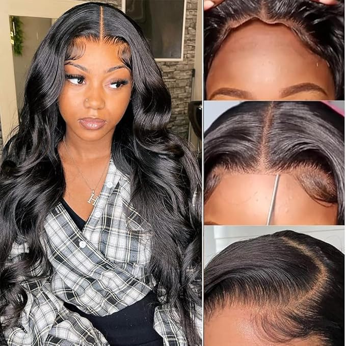 28 Inch 6x4 Lace Closure Wigs 180% Density Body Wave Lace Front Wigs Human Hair for Women Wear and Go Glueless Wigs Human Hair Pre Plucked Pre Cut