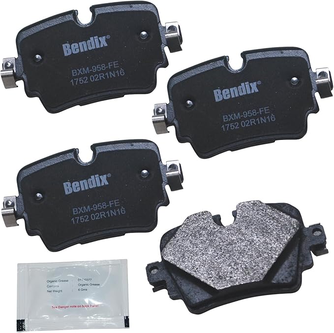 Bendix Priority1 CFM1752 Semi-Metallic Rear Brake Pads for Jaguar F-Type 2021-2014, XJ 2019-2016