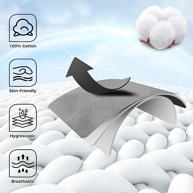 Donfri 6 Pairs Cotton Moisturizing Gloves Men Touchscreen Fingers for Eczema Dry Hands Hand Care Overnight Moisturizing (Large-Black)