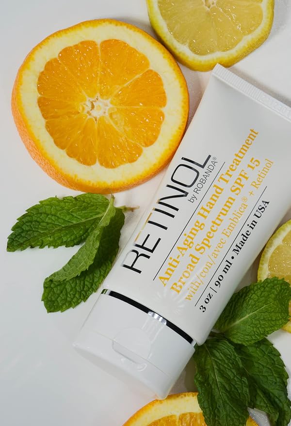 Retinol Anti-Aging Hand Treatment │ Broad Spectrum SPF 15 + Retinol Cream to Repair Dry Skin, 2 pack