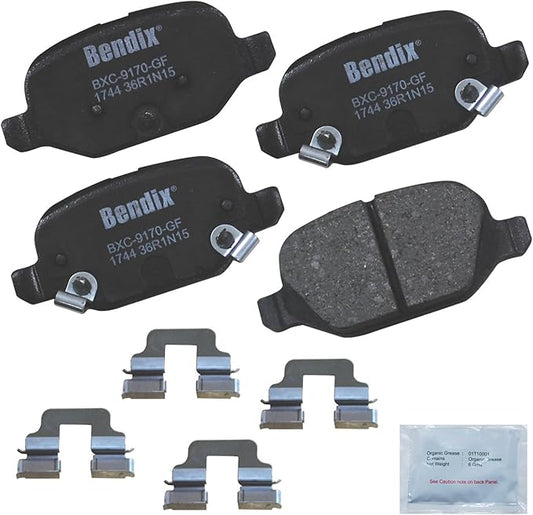 Bendix Priority1 CFC1744 Ceramic Rear Brake Pads compatible with Fiat 500 2017-2013