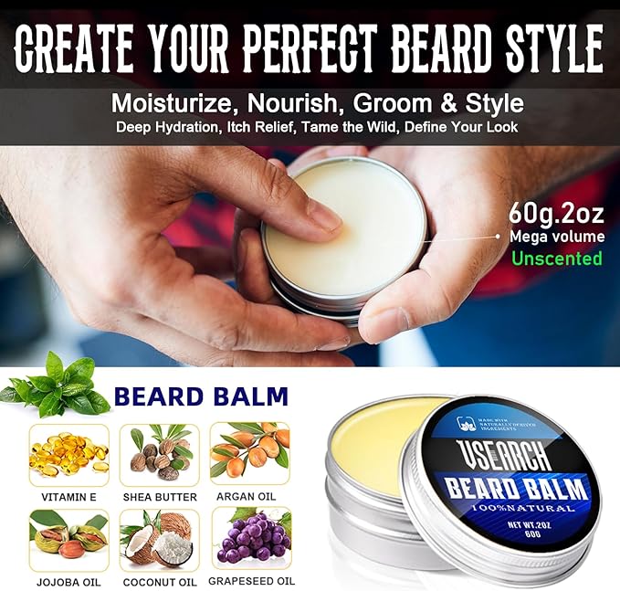 Beard Straightener for Men - 5 Temperature Setting, Anti-scalding, Heated Beard Styling Comb- The Perfect Beard Grooming Kit for Medium to Long Beards - Ideal Father's Day Gift