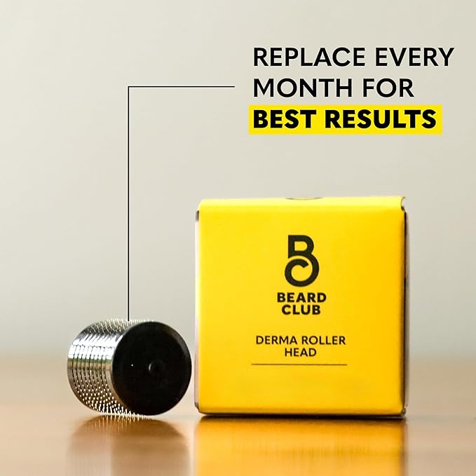 The Beard Club Derma Roller Replacement Head - 0.3mm Titanium Microneedles