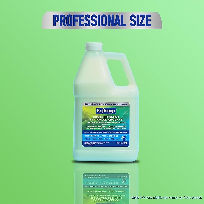 Softsoap Liquid Hand Soap Refill, Soothing Clean, Aloe Vera Fresh Scent - 1 gallon (Pack of 2)