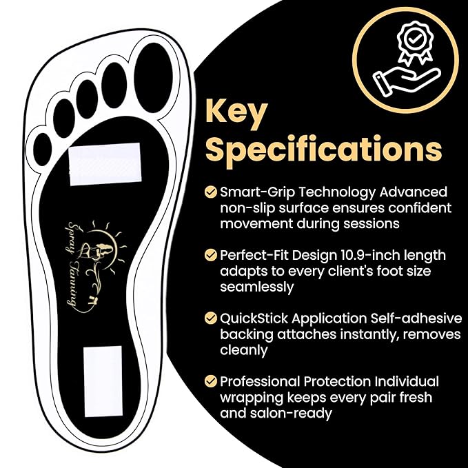 120Pairs(240Feets) Disposable Stick Spray Tanning Feet Pads Perfect for preventing spray tan solution,Deluxe & Hygienic Spray Tan Feet Pads-Ideal for Salons and Spas or Home,Easy to Apply