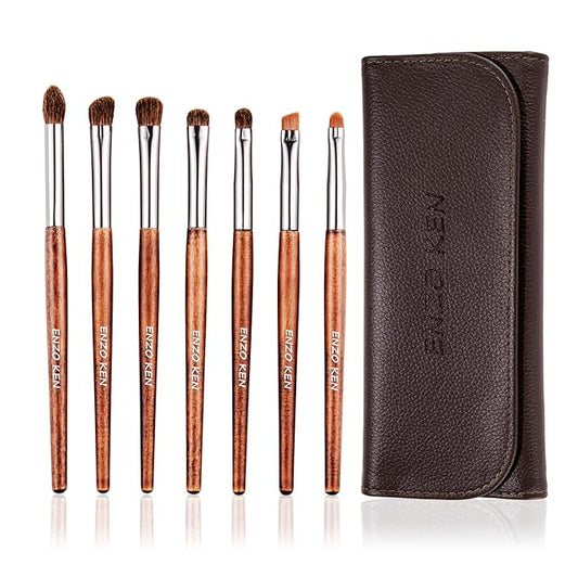 Natural Pony Hair Eye Shadow Brush Set, Small Eyeshadow Brushes Set, Eye Makeup Brushes Set Professional, Small Nose Contour Brush, Angled Eyeshadow Brush, Eye Brush, Eyeshadow Blending Brush