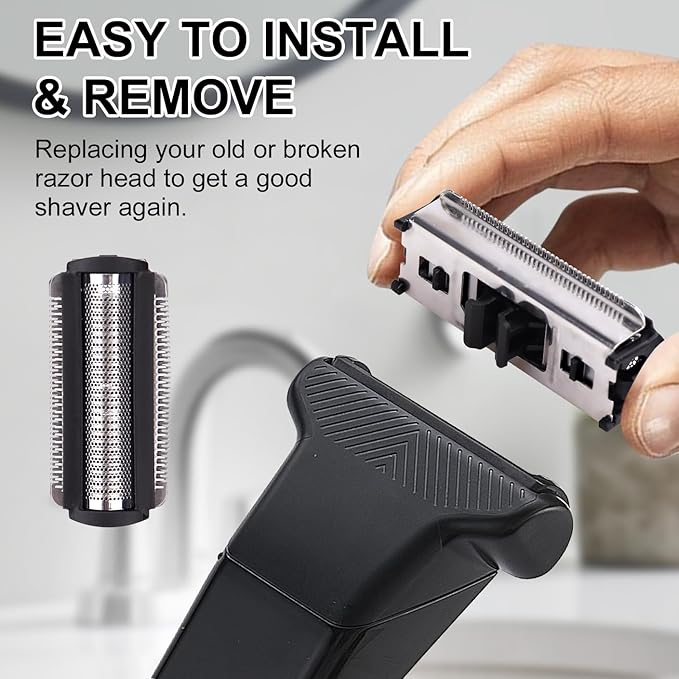 Replacement Blade Compatible with MANSCAPED The Handyman: Foil Blades for Portable Men’s Travel Facial Hair Groomer(2Pack）