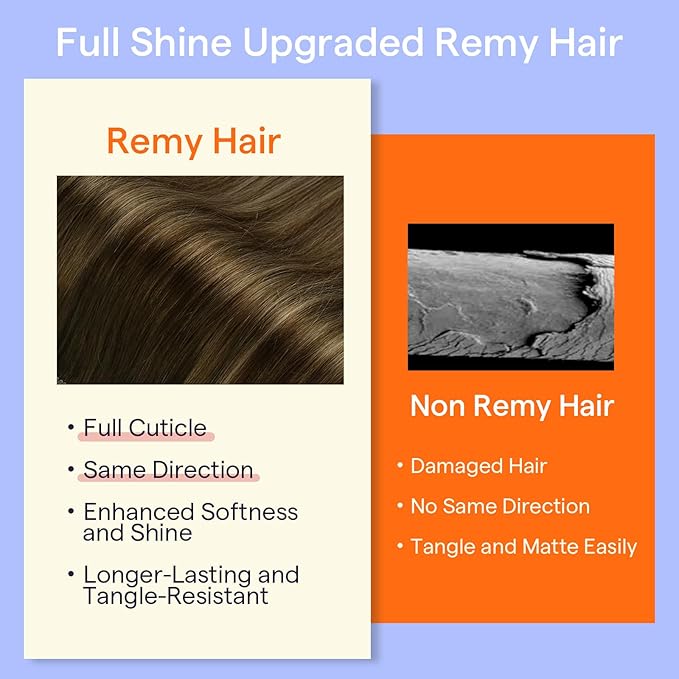 Full Shine 18 Inch Hair Extensions Real Human Hair Clip ins Dark Brown Ombre Brown Mix Caramel Blonde Seamless Hair Extensions Double Weft Clip ins 7 Pcs 120 G