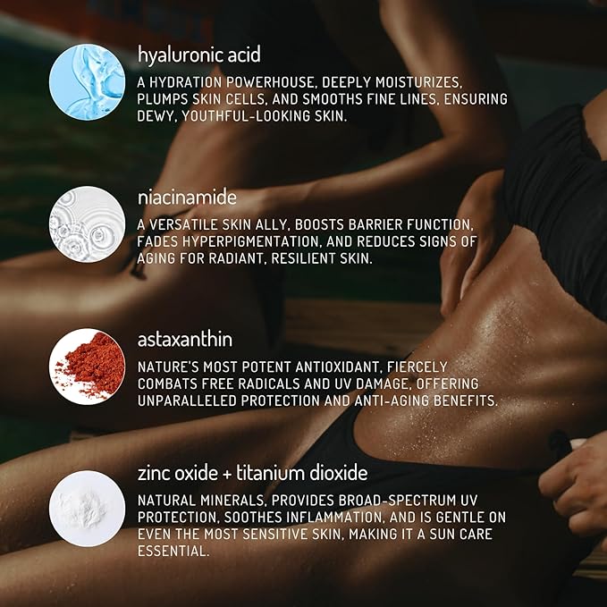 Natural Mineral Sunscreen SPF 30 for Face & Body – No White Cast Zinc Oxide, Lightweight, Reef-Safe Hydrating Daily Moisturizer – Korean Formulated Skin Care for All Skin Types