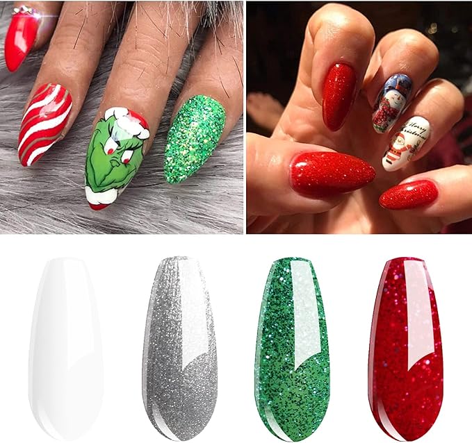 Vishine 4 Colors Starry Gel Nail Polish Color Collection Set Soak Off Glitter Galaxy Gel Nail Varnish Bling Nail Art Manicure Starter Gift Kit 8ml