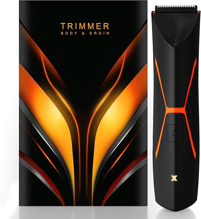 Electric Body Hair Trimmer for Men - Cordless Mens Ball Shaver, Waterproof Men's Groin Groomer, Replaceable Ceramic Blade Pubic Grooming, Rechargeable Balls Razor for Shower,Safe Shaving Bodygroom