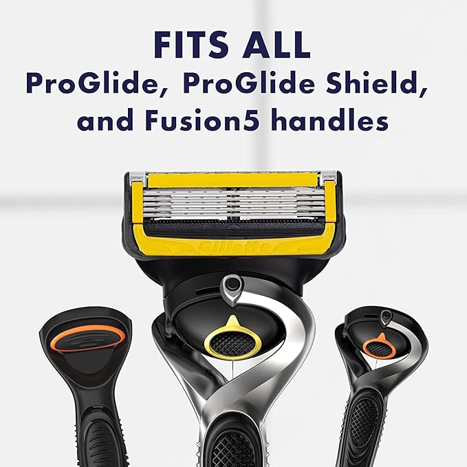 Gillette ProGlide Shield Premium Edition Razors for Men, 1 Gillette Razor, 8 ProShield Razor Blade Refills, 1 Travel Case