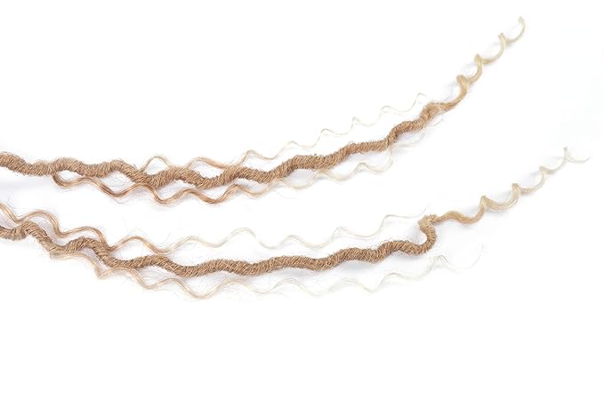 Aipin 8 Packs New Goddess Locs Crochet Hair 18 Inch Boho River Locs Hippie Locs Wavy Crochet With Curly Hair In Middle And Ends Braids Hair Extensions(8 Packs,18 inch,T27/613)