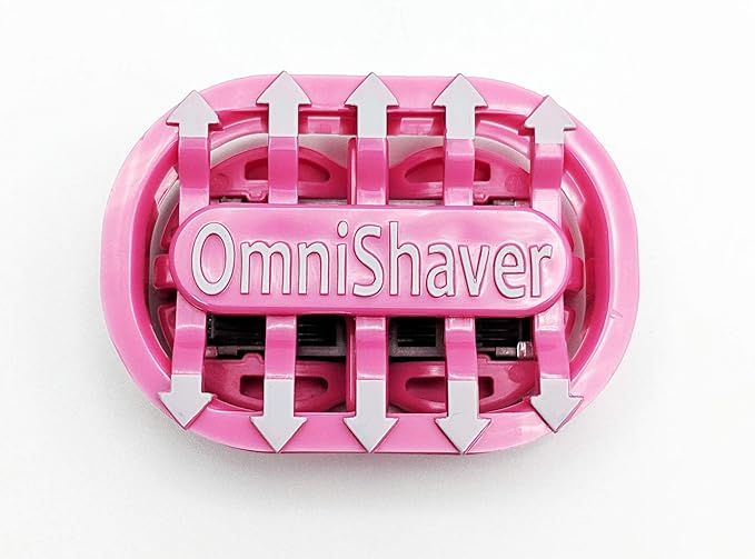 2x Classic Omnishaver - Pink - The Fastest Way to Shave Head, Legs, Arms, Body|An Alternative to Disposable Shaving Razors Self Cleans & Strops During Use with Durable Blade|Bald Head Shaver for Women