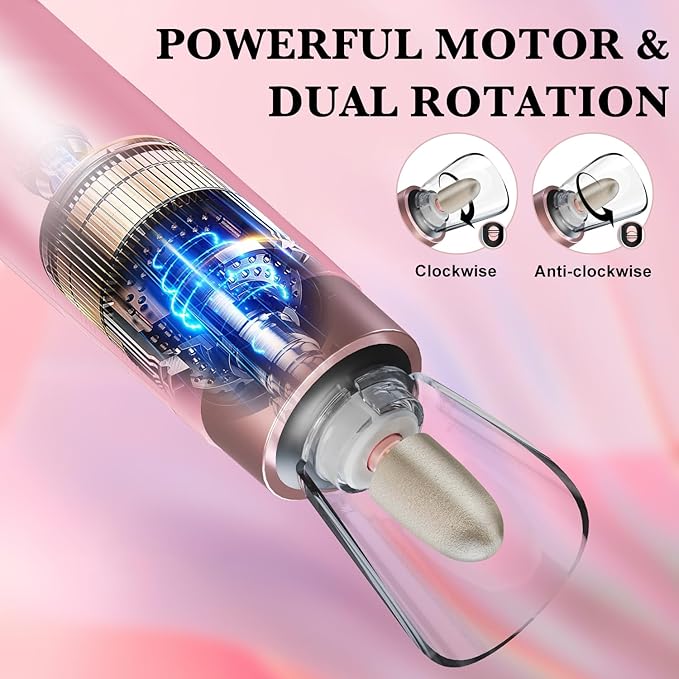 ENGERWALL Professional Manicure Pedicure Kit, Electric Nail File Set, Portable Cordless Electric Nail Drill Machine, 10 Speeds Nail Care Tool for Grind Trim Polish, Pink