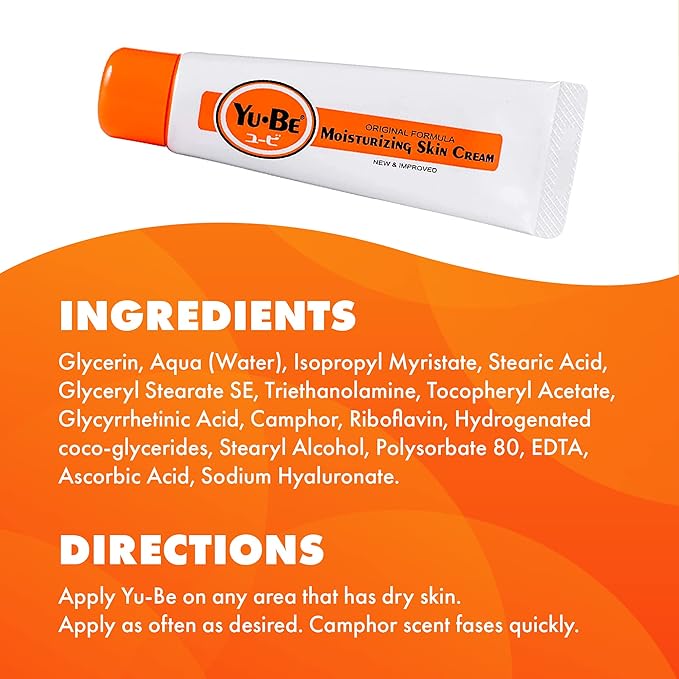 Yu-Be Moisturizing Skin Cream (Trio) - Hydrating Cream for Night & Day | Relieving Moisturizer for Dry Skin | Safe for Face & Body | Softens Hands & Feet | Vegan | Paraben Free (1 fl oz/28mL x 3)