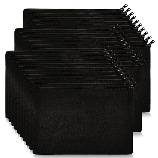 Koolmox Canvas Pouches with Zipper 8x5'', 30 pack Small Canvas Zippered Pouches Plain to Personalize DIY Crafts Vinyl Print Print, for Makeup Cosmetic Purse Pen Pencil Organizing