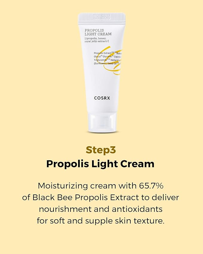 COSRX Honey Glow Kit, Korean Skin Care Set with Propolis Facial Toner, Serum, & Cream, Mothers Day Gifts for Mom, Mini Travel Essentials, Deep Moisture, Hydration, Nourishment, Travel Size Gift Set