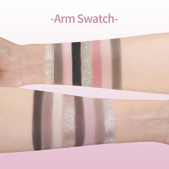 16-Color Eyeshadow Palette Natural Nude Matte & Shimmer Glitter Pigment Eye Shadow Palette-Pink Tones for Soft Smoky Eye Looks #07 Closer
