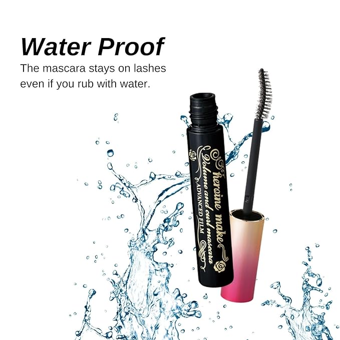 HEROINE MAKE by KISSME Mascara Duo Set | 2 Full-Size -Volumizing & Curl, Long-lasting False Eyelash Effect w/Curvy Brush Advanced Film 01 Jet Black + Gentle Eye Makeup Remover for Waterproof Mascara