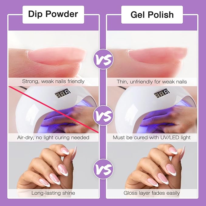 REDNEE Dip powder nail kit, with Essential Liquids Accessory Tools Dip Powder Nail Kit Starter Easy Application for Nail Art Manicure Salon Home DIY Gift Set RE18