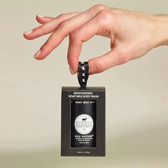 Dionis Goat Milk Skincare Moisturizing Body Balm Sole Soother- Treats, Repairs & Soothes Rough Dry Cracked Skin - Deodorize, Cool, Moisturize Heels, Knees and Elbows, Cruelty-Free Cream, 1 oz