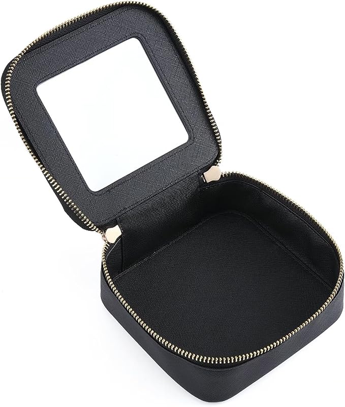 Small Clear Makeup Bag Travel Cosmetic Case, Portable Make Up Organizer Traveling Compact Car Bag for Essentials Transparent Toiletry Bag with Zipper