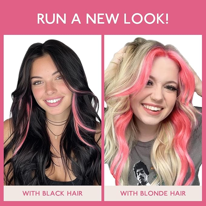 WENNALIFE Tape in Hair Extensions Human Hair Light Pink Tape in Extensions, 10pcs 25g 18 inch Remy Invisible Tape Ins Straight Colored Soft Real Human Hair Tape in Extensions Refill Set Extensions