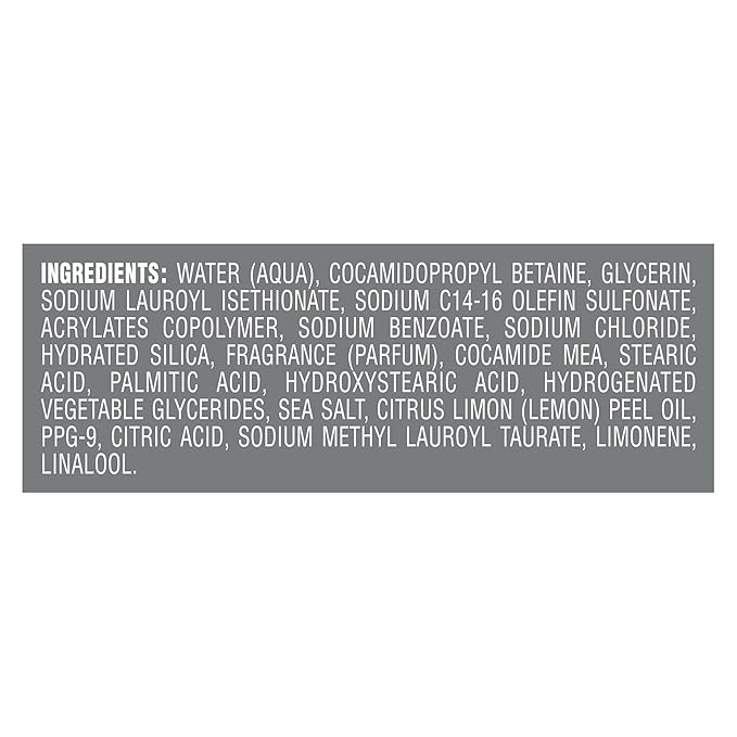 DOVE MEN + CARE Body and Face Wash Exfoliating Sea Salt + Citrus 4 count for Men, with 24-Hour Nourishing Micromoisture Technology 18 fl oz