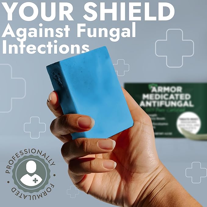 Antifungal Soap | Deep-Cleansing & Exfoliating Bar for Men & Women | Natural Ingredients with Tea Tree & Eucalyptus | Helps Soothe Jock Itch, Ringworm & Athlete’s Foot Pumice Bar Soap