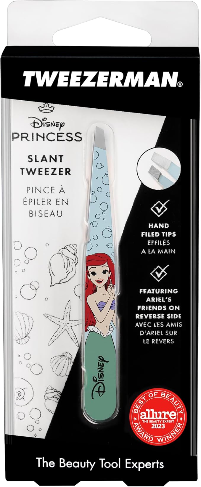 Tweezerman Ariel Slant Tweezer - Eyebrow Tweezers for Women and Men