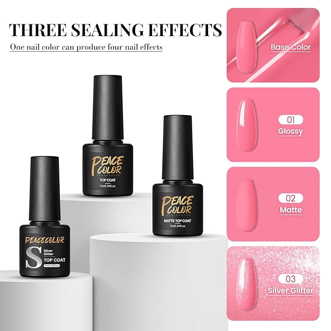 Gel Nail Polish Kit with U V Light and Drill 16PC Gel Polish Kit 4PC Poly Nail Gel Starter Kit 4PC Matte/Glossy/Glitter Base Top Coat Nail Stickers Manicure Tool Salon Gift for Women