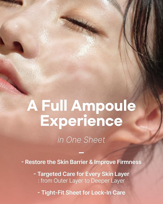 Mucin Collagen EGF Fitting Mask – Collagen & EGF-Infused Hydrogel Mask for Deep Hydration, Firming, and Nourishing Skin, Non-Greasy, Korean Skincare, 5 Sheets