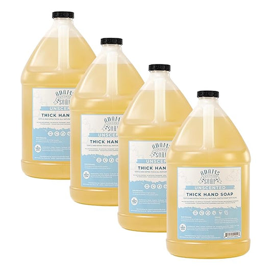 Adams Handmade Soap Thick Organic Castile Liquid Hand Soap 4 Gallon Refill- Unscented