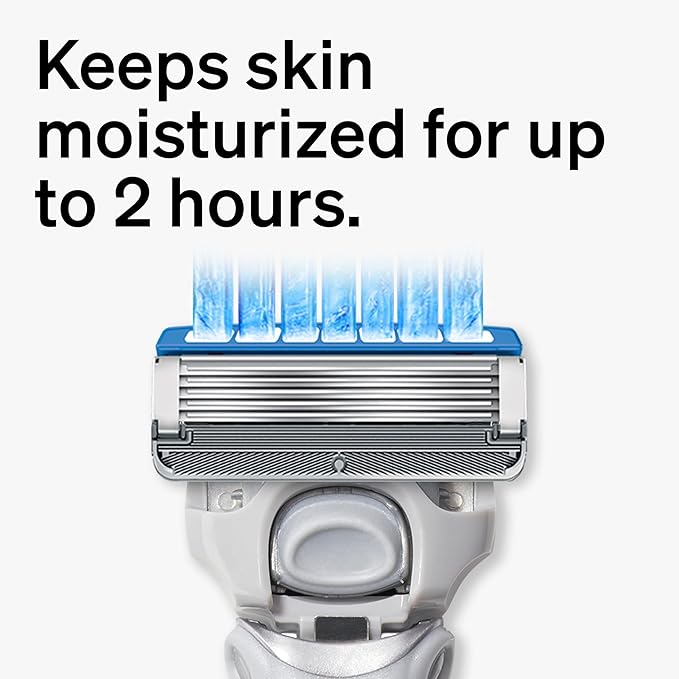 Schick Hydro Dry Skin Razors for Men | 5-Blade Mens Razors for Shaving, 1 Mens Razor Handle with 17 Razor Blades Refills