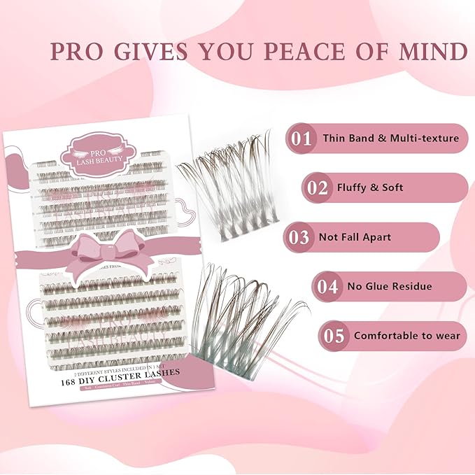 168 Pcs Colored Lash Clusters 2 Colors Mixed Cluster Lashes Dramatic Cosplay Lashes for DIY Individual Lash Extensions at Home Thin Band and Soft (Light Green+Dark Green, D-10-16mix)