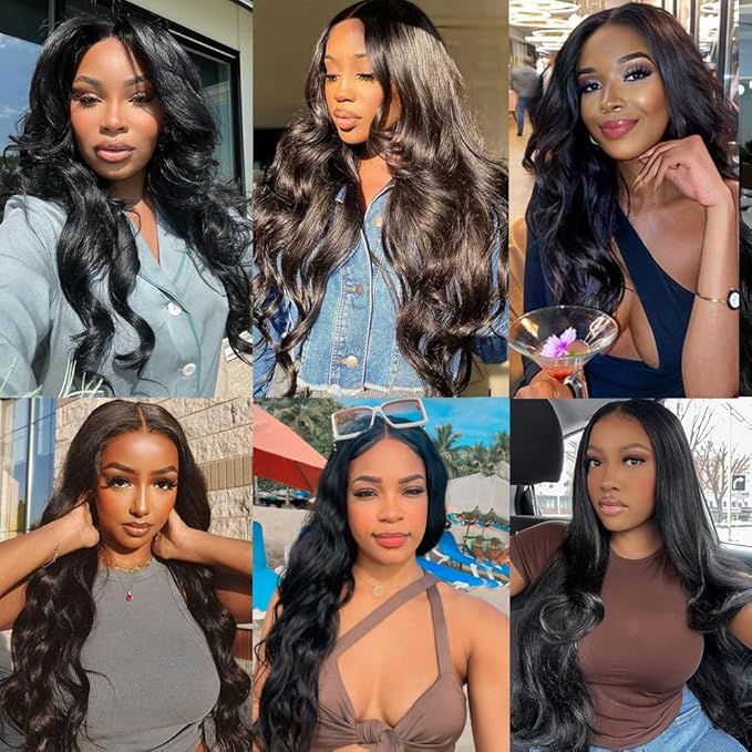 Body Wave Human Hair Bundles with Closure (26 28 30+22) 5x5 HD Closure with Bundles Human Hair 3 Weave 12A Brazilian 100% Unprocessed Virgin Weft Hair Free Part