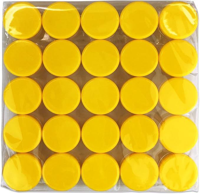 (Quantity: 25 Pieces) Beauticom 5G/5ML Round Clear Jars with Yellow Lids for Lotion, Creams, Toners, Lip Balms, Makeup Samples