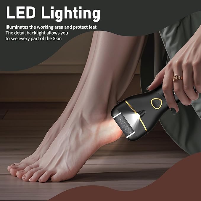 Foot Scrubber Rechargeable,callus Remover For Feet, Electric Foot Callus Remover Kit, Ipx6 Washable Cleaning, 4H Long Battery Life,Professional Pedicure Tools For Dead,hard Cracked Dry Skin Ideal Gift