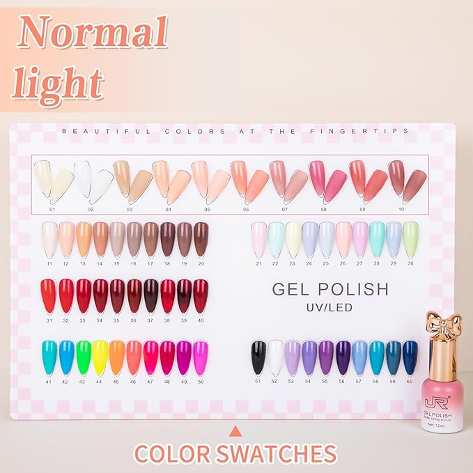 JR gel polish 12ml 10colors/box Butterfly Style UV Gel Semi Cured Long Lasting Soak off UV Nail Polish 60 Colors Semi-Cured Long Lasting soak off Gel Gifts for Women A Model
