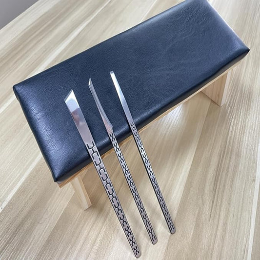 Pedicure Knife Ingrown Toenail Tools, Tilted Arm Rest for Nails,Used for Nail Cuticle Remover, Chicken Callus, Paronychia Treatment at Home Salon (2)