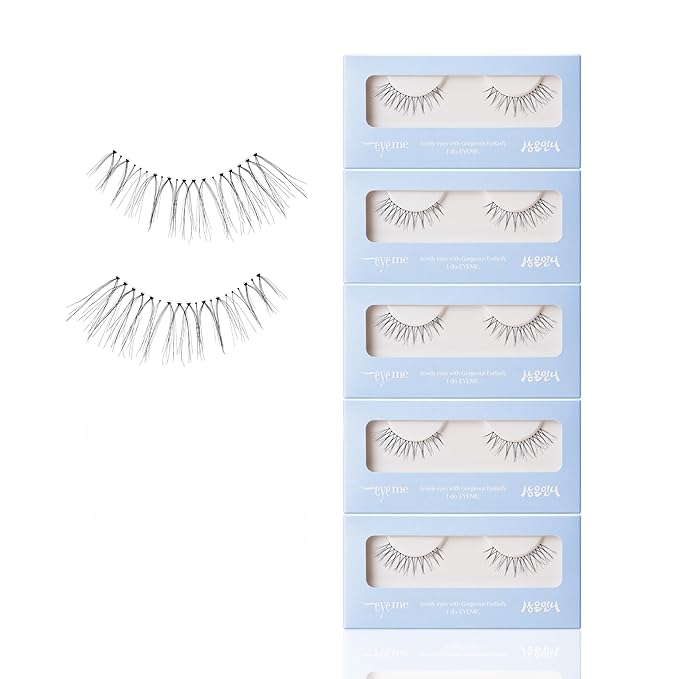 Eyelash x Artist Collaboration NO.11 Pure – 5 Set Pack, Natural False Eyelashes, Lightweight Cat Eye Lashes for a Minimalist Look, Soft Lashes for Everyday Use, K-Beauty