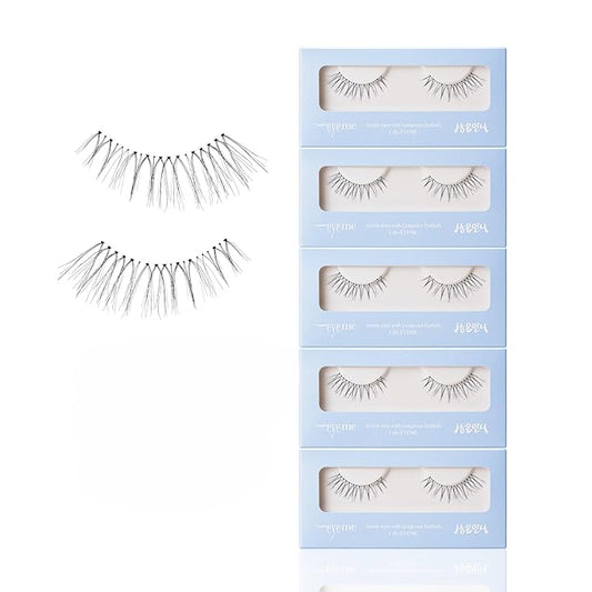 Eyelash x Artist Collaboration NO.11 Pure – 5 Set Pack, Natural False Eyelashes, Lightweight Cat Eye Lashes for a Minimalist Look, Soft Lashes for Everyday Use, K-Beauty