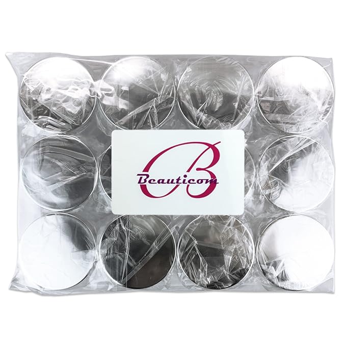 Beauticom 30g/30ml (1 fl. oz.) Double Wall Clear Plastic Leak Proof Jars with Flat Top Lids for Creams, Lotions, Make Up, Powders, Glitters, and more... (Color: Metallic Silver Lid, Pieces: 30)