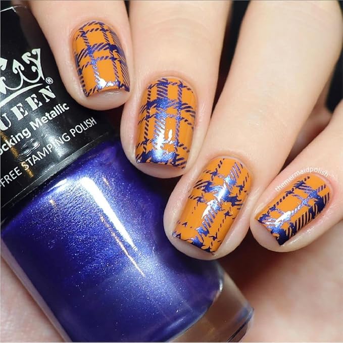 PUEEN Rocking Metallic Stamping Nail Polish Nail Art Color - Set of 12 Metallic Colors - 12ml each - BH001043