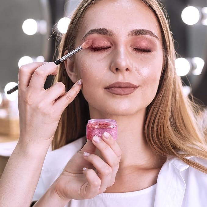 50 Pack 1 OZ Plastic Jars Round Clear Cosmetic Container Jar with Lids, Eternal Moment Plastic Slime Jars for Lotion, Cream, Ointments, Makeup, Eye shadow, Rhinestone, Samples, Pot, Travel Storage