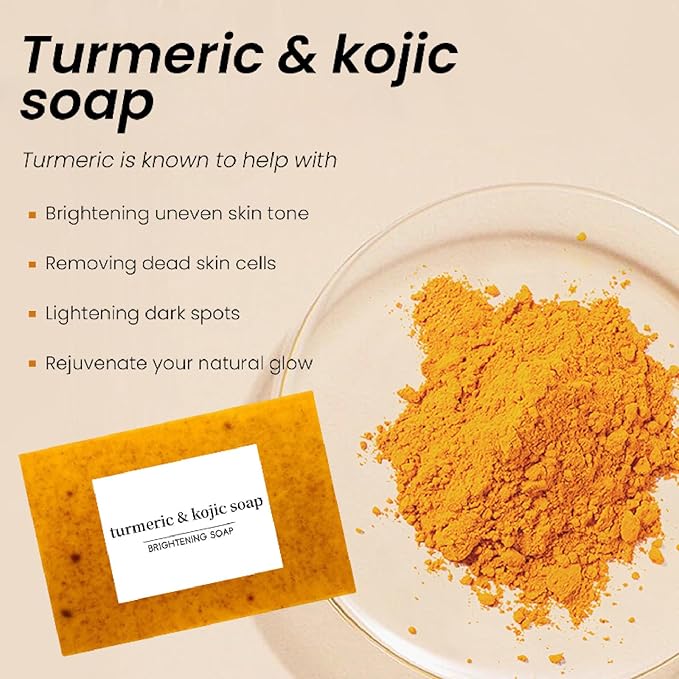 Lemon Turmeric Kojic Soap Fragrance, Honey Glow Lemon Turmeric Soap for Face and Body (4)