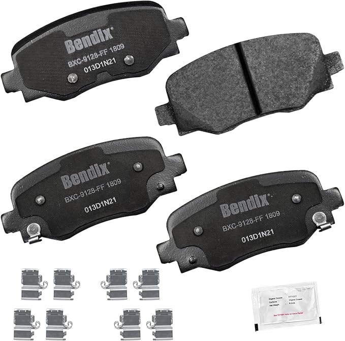 Bendix Priority1 CFC1809 Ceramic Rear Brake Pads for Dodge Hornet 2024-2023, Fiat 500X 2020-2016, Jeep Renegade 2023-2015