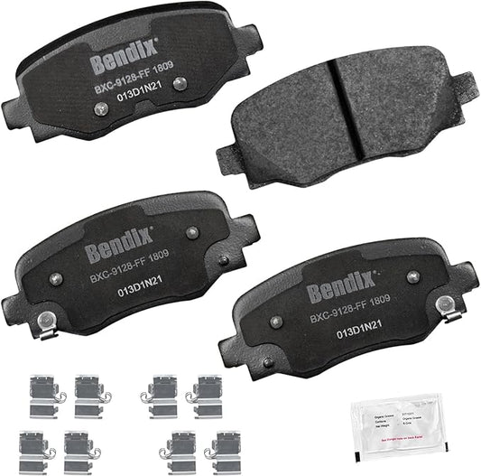 Bendix Priority1 CFC1809 Ceramic Rear Brake Pads for Dodge Hornet 2024-2023, Fiat 500X 2020-2016, Jeep Renegade 2023-2015